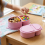 (Pink) Foldable Leak-Proof Silicone Sauce Box 8