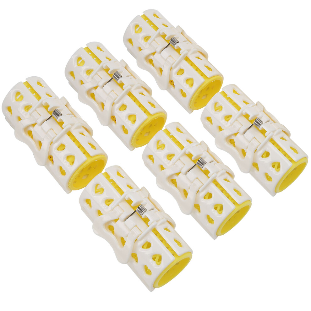 6pcs Hair Roller Clamps DIY Curler Set 1.2x2.8in Home Salon Tool