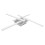 140 LEDs Ceiling Light Modern Silver 52cm 25W Bright White 15