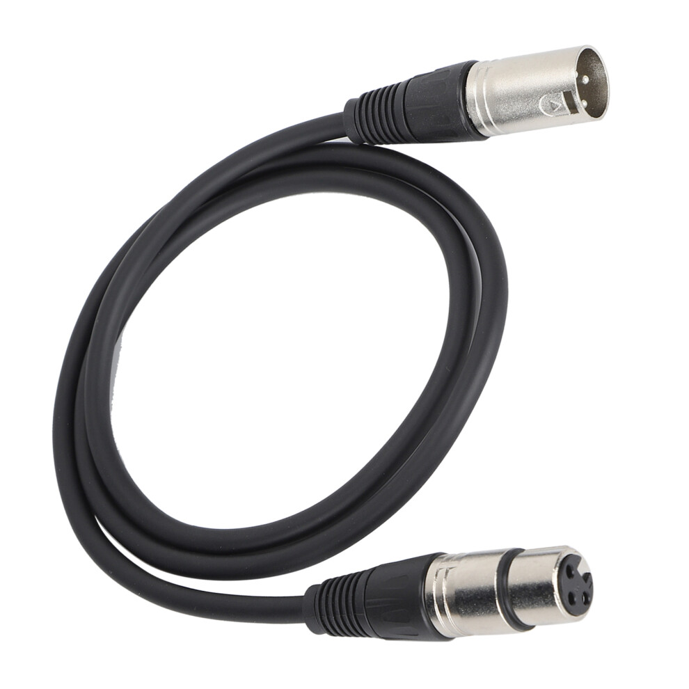 Balanced Xlr Microphone Cable 3Pin Male To Female 1M Studio & Live Audio Black 8441391512048