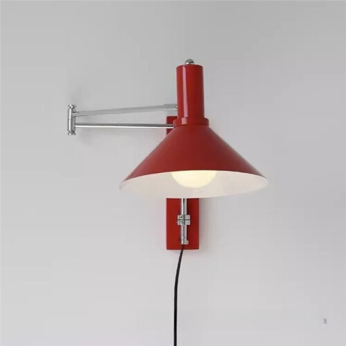 Foldable Metal Wall Light - Modern Folding Swing Arm Sconce for Bedside & Bar, Minimalist Extendable Lamp White 1