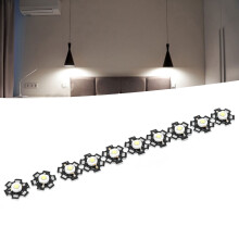 10Pcs 3V White LED Chips 20mm 1W High Brightness Lights