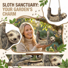 Sloth Bird Feeder Weather-Resistant Hanging Feeder