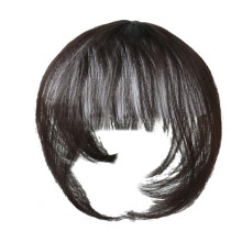 Síneadh Gruaige le Clip-In Bangs, Wig Aer-Bhangs Invisible3D, Stíl Nádúrtha Wispy le Píosaí Teampall – Dubh/Donn, 8.66"