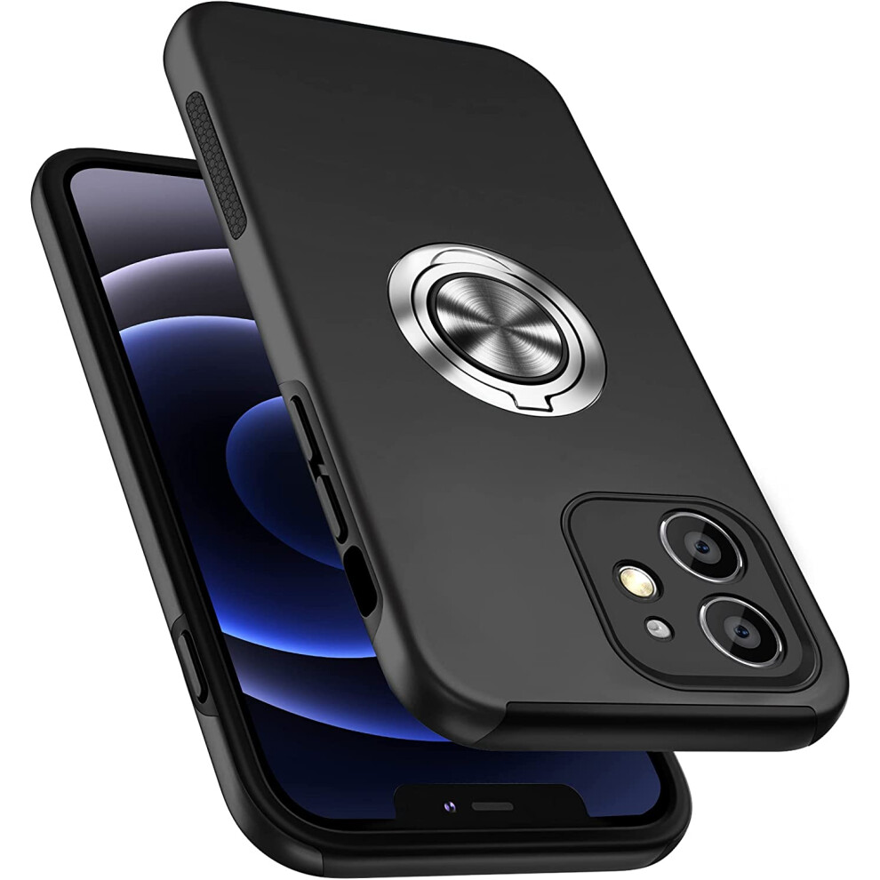 Heavy Duty Iphone 11 Case With Kickstand & Rotating Ring Â Dual Layer Protection, Compatible With Apple Iphone 11, Black 9448483578967