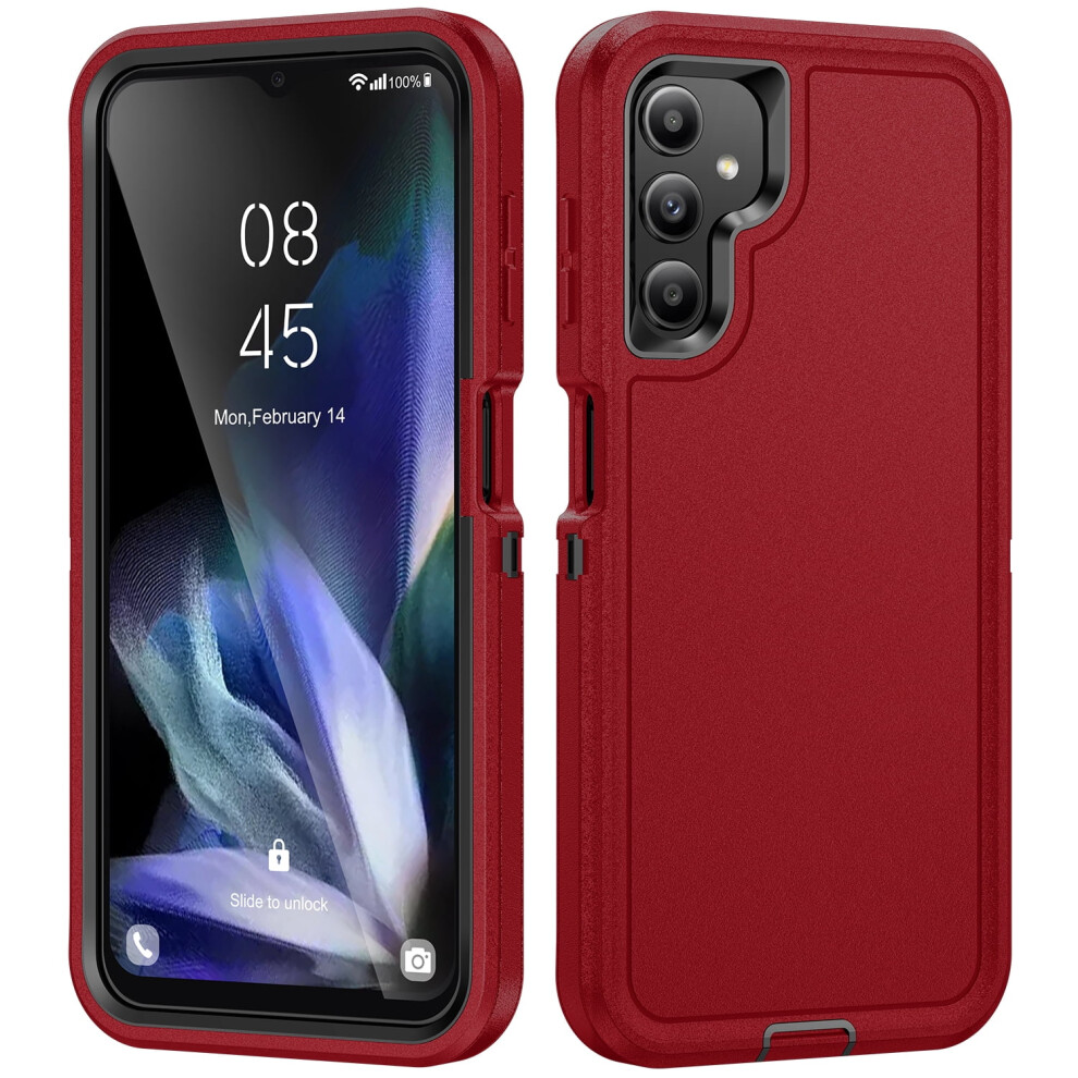 Rugged Military-Grade Case For Samsung Galaxy A14 5G Â Shockproof, Drop-Proof, Tough Hybrid Bumper Compatible With Samsung A14 5G Red 9448483579612