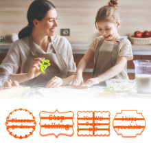 4-Piece Sturdy Plastic Funny Cookie Mould Set for DIY Baking & Gifts