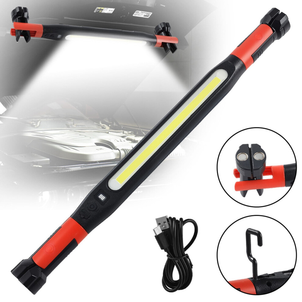 2500 Lumens Super Bright Led Rechargeable Work Light, Magnetic Hook & 3 Modes, Portable Cordless Lamp For Car Repair, Garage, Camping, Emergency 9448483581455