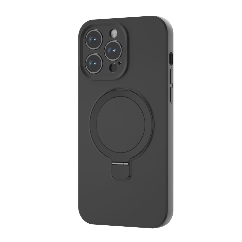 Iphone 11 Pro Max Case: Invisible Magnetic Stand, Magsafe Compatible, Slim Liquid Silicone Gel Cover, Black 9448483581448