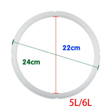 Joint d'étanchéité en silicone pour autocuiseur électrique, 5-6 L, 22 x 24 cm, compatible avec la plupart des modèles, gel de silice de qualité