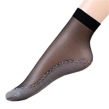 6 Pairs Women's Cotton Ankle Socks, Non-Slip, Breathable, Mid-Cut – Black, One Size, Compatible with All Shoes