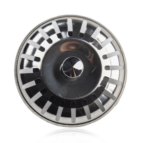 Premium Kitchen Sink Strainer Replacement Waste Plug Basin Drain Filter Steel