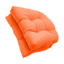 Indoor Outdoor Wicker Patio Seat Cushion 48 Cmx48 cm Non Slip Thick Set of 2 Orange