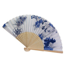 Handheld Folding Fan Small Chinese Silk with Tassel Floral Manual Fan Handheld Bulk for Women and Men Music Festival Dance Party Decoration