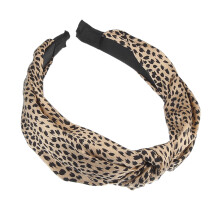 Leopard Headband Top Knot Cheetah Headband Print Headbands for Women Khaki 5.16"x1.22"
