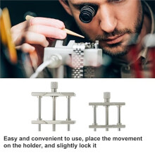 3in1 Watch Case Movement Holder Metal Reversible Movement Holder Watchmaker Clamp Repair Tool 1.8/1.5/1inch