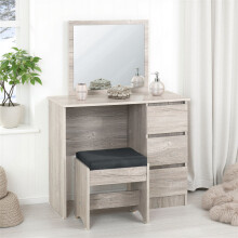 Malvern 3 Drawer Dressing Table Set Urban Snow