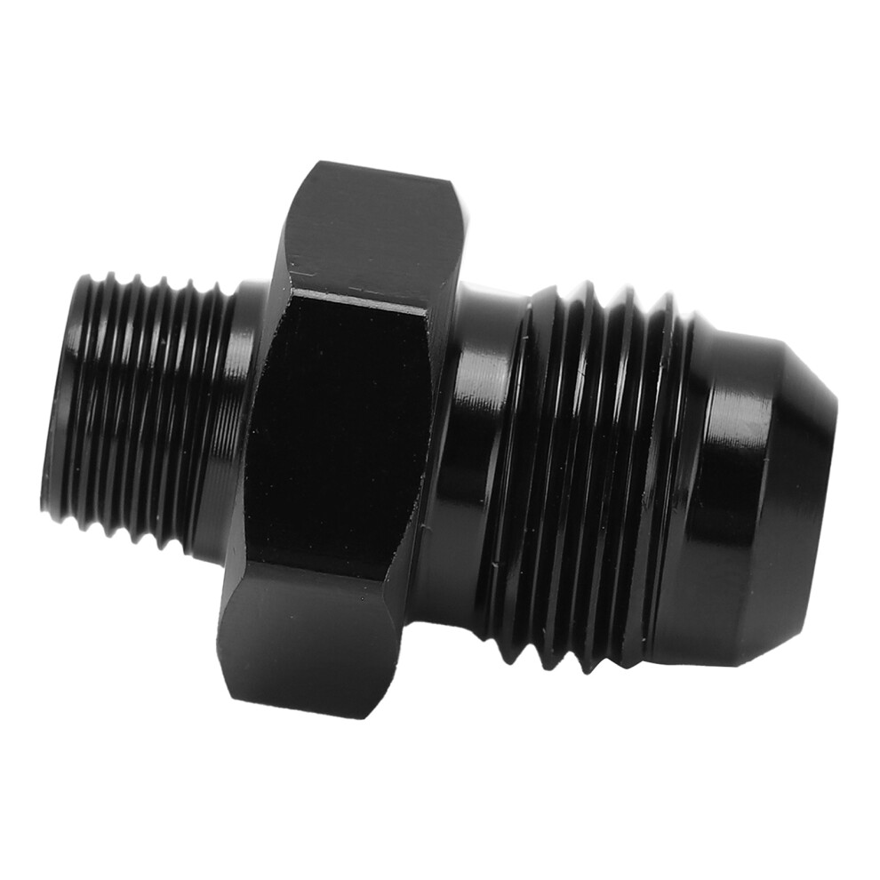 6An To 1/8Npt Aluminum Fuel Line Adapter Black 6901391514470