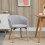 Homcom Sillón Individual Gris 57 x 56 x 72 cm 2