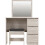 Seconique Malvern 3 Drawer Dressing Table Set Urban Snow 9