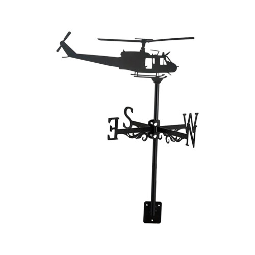 Helicopter Figurine Wind Vane Ornament Wind Direction Indicator Heavy Duty Wind 2