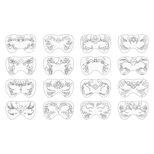 16PCS DIY Hollow Stencils for Wall & Canvas Art 1