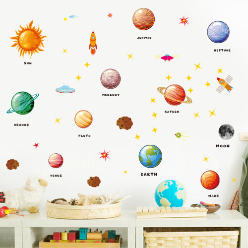 (1) Solar System Planets Wall Stickers for Kids Rooms 2