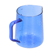500ml Borosilikatglas Milchschaumkanne, 9x11cm, Blau