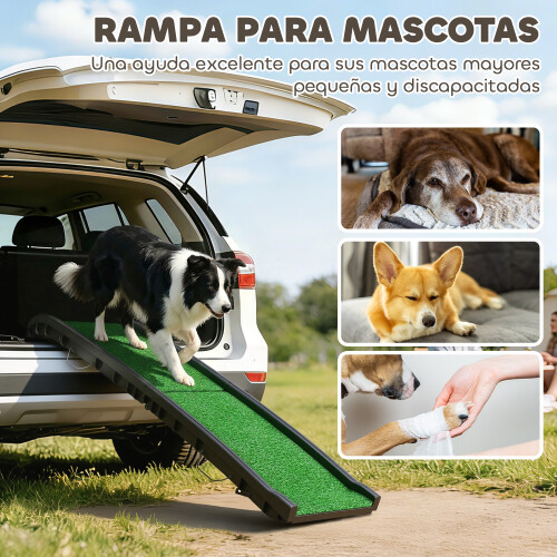 PawHut Rampa para Perro Verde 155 x 38.5 x 15.5 cm 2