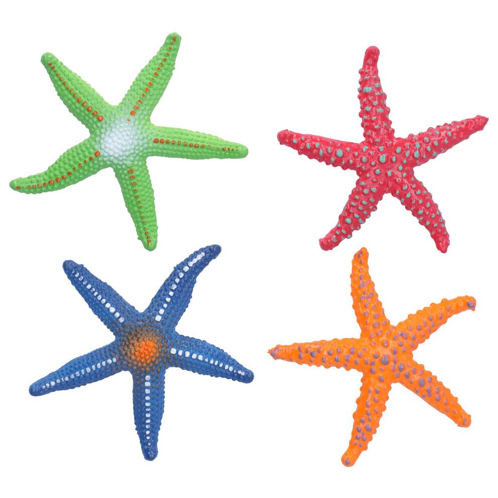 4pcs Plastic Simulation Starfish Model for Kids Educational Sea Animals Toy