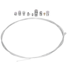 Motorcycle Steel Brake Cable 2m with 9 Replacement Nipples Universal