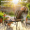 Outsunny Conjunto de Jardín Negro 117 x 67 x 80 cm 4