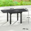 Outsunny Mesa Jardín Extensible Negro 160 x 80 x 75 cm 3
