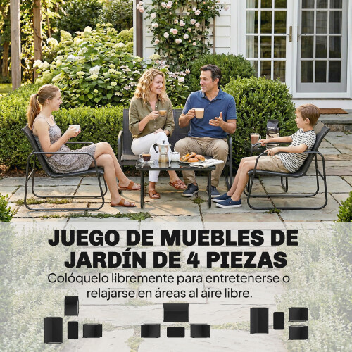Outsunny Muebles de Jardín Gris 112 x 73 x 74 cm 1