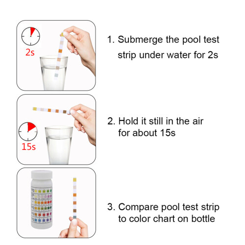 Durable Pool Test Strips 50PC for pH Chlorine Bromine Water Quality 2