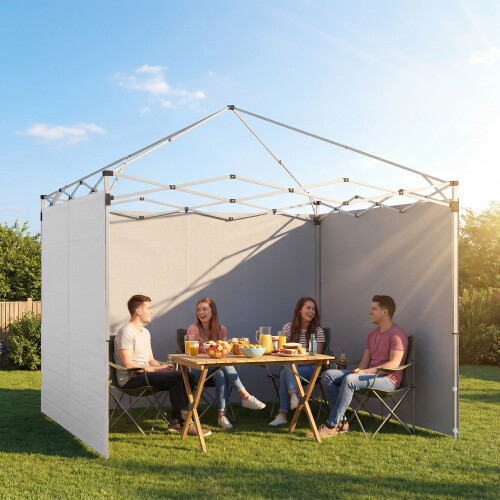 Outsunny Paredes Laterales Carpa Blanco 300 x 200 cm 1