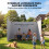 Outsunny Paredes Laterales Carpa Blanco 300 x 200 cm 4