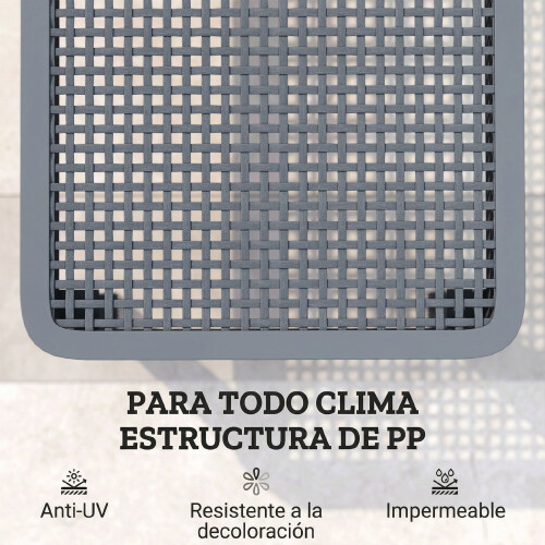Outsunny Tumbona Gris 191 x 55 x 35.5 cm 2