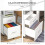 Homcom Cajonera de Escritorio Blanco 39.5 x 39 x 58.5 cm 4