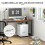 Homcom Cajonera de Escritorio Blanco 39.5 x 39 x 58.5 cm 5