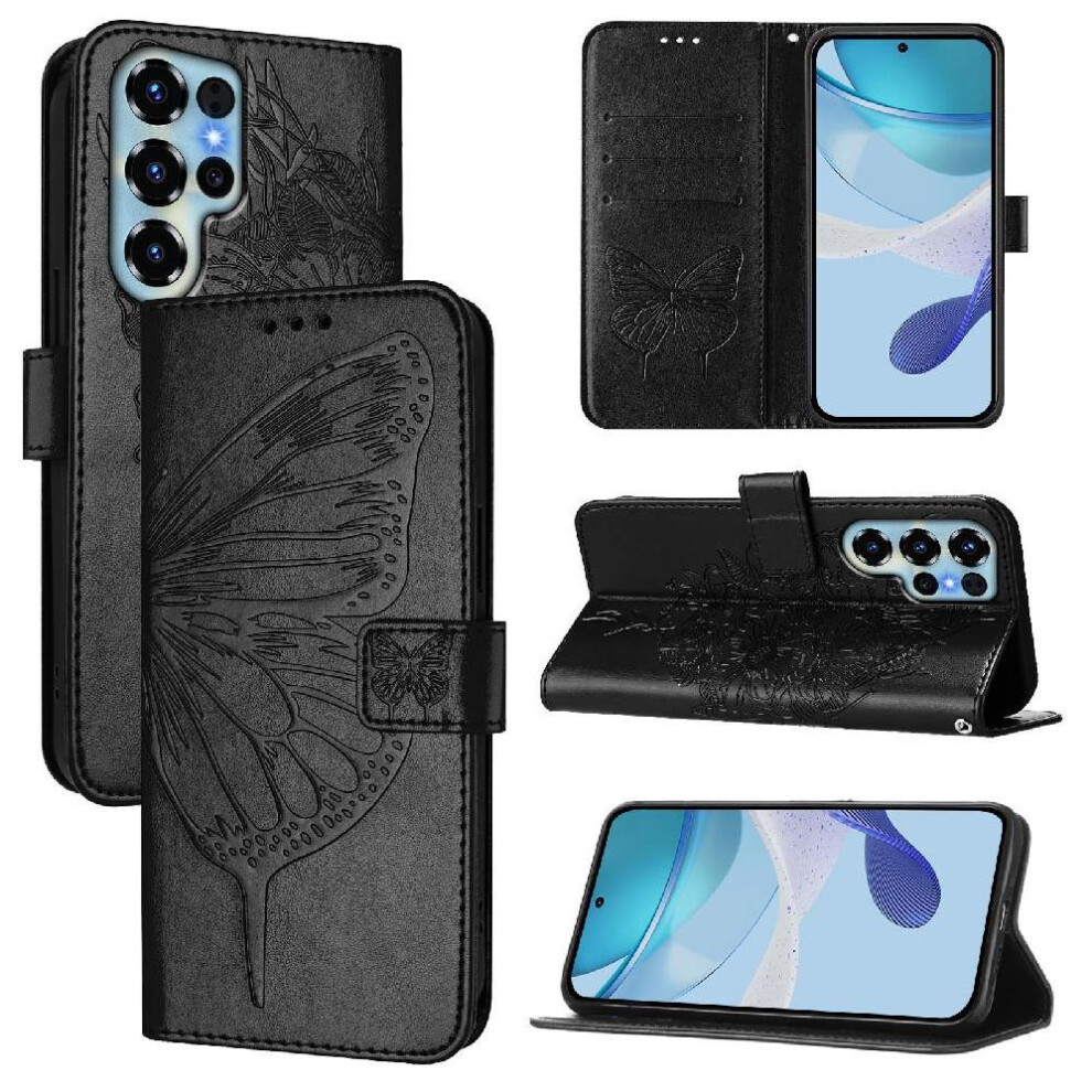 Case For Doogee Note 56X Pro Embossing Butterfly Magnetic Flip Cover Premium Leather 764563199525