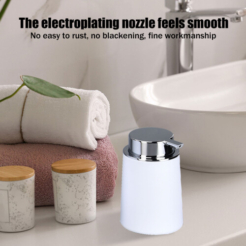 6Pcs Bathroom Accessories Set, PP+Stainless Steel, White 2