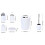 6Pcs Bathroom Accessories Set, PP+Stainless Steel, White 8