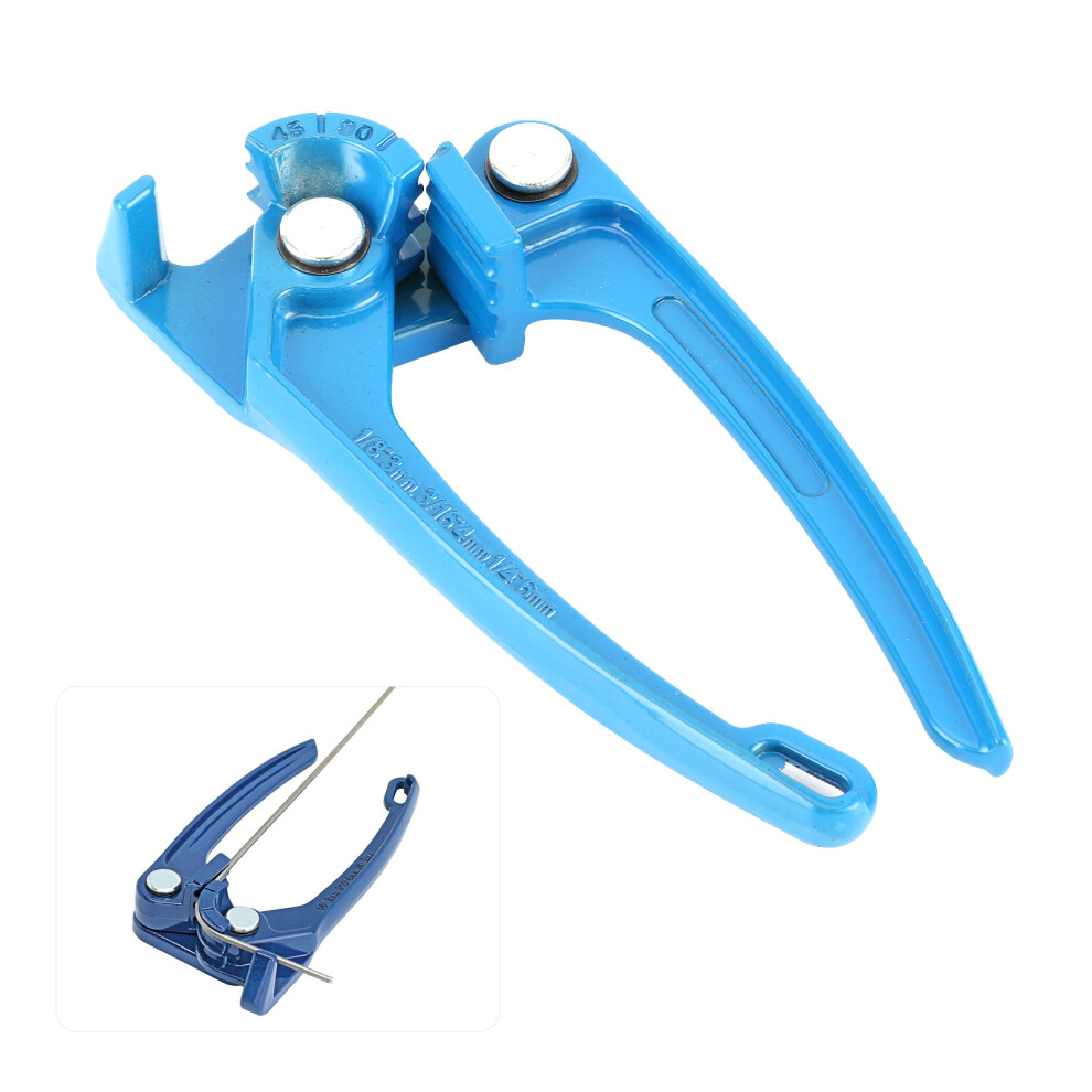 Aluminium Tube Bender 1/8In-1/4In Fuel Refrigerant Line Tool Blue 7891391973775