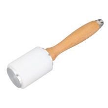 Leather Carving Hammer with Wooden Handle, Rubber Head, Professional Tool