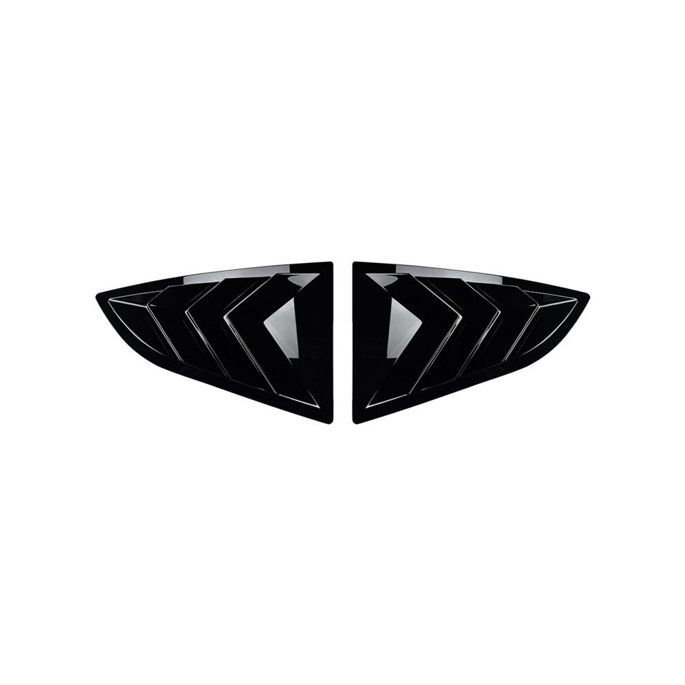 Car Rear Triangular Window Louvers Shutters Blinds Cover Trim For Gr86 Brz 2022+ Glossy Black Tauoh