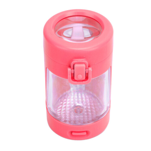 Rose Pink Magnifying Jar with LED Light, 50mAh Rechargeable Storage 2