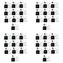 40 Stück DIY Leiser Bewegungsmechanismus Spindelzeiger-Sets Wandquarz DIY Uhrwerk Mechanismus Reparaturteil Uhr Kit
