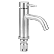 G1/2 Stainless Steel Copper Kitchen Bathroom Faucet, 16cm Height, 60cm Hose