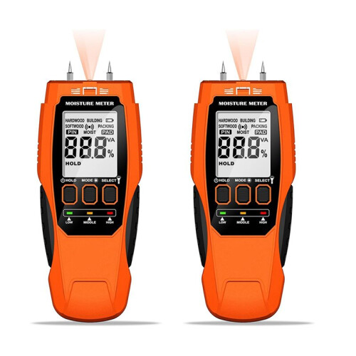2X 2 in 1 Moisture Meter, for Self-Testing,Water Leak Detector,Moisture Sensor for Firewood,Drywall Detector